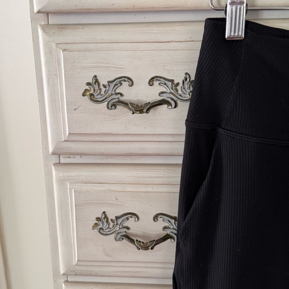 Lululemon Black Align High Rise Ribbed Wide Leg Pants - Picture 5 of 9